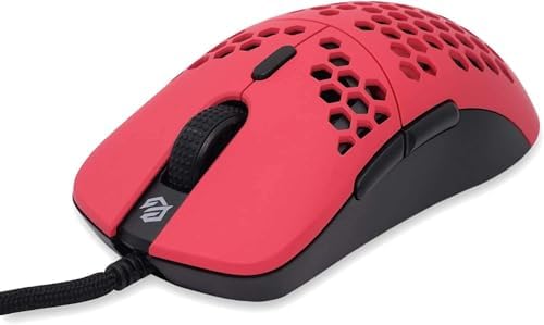 Gwolves Hati HTS Ultralight Honeycomb Wired Gaming Mouse – 48 g Precision with 16,000 DPI Sensor, Low Latency, Anti-Interference, 6 Customizable Buttons, On-Board Memory for PC/Mac/Laptop – Stardust Golden Small Edition for Maximum Speed and Comfort