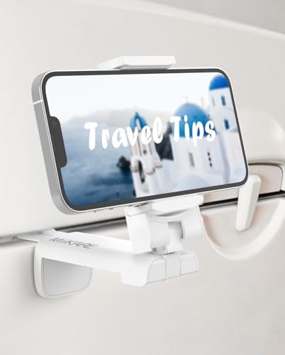 Mii KARE Universal Airplane Phone Holder – Innovative 360-Degree Rotating Smartphone Mount for Ultimate In-Flight Entertainment, Lightweight and Durable Travel Companion for Effortless Viewing on Tray Tables, Perfect for Long Flights and Quick Getaways