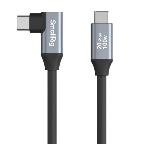 Experience Unmatched Speed and Convenience with SMALLRIG 90-Degree USB C to USB C Coiled Data Cable – 20 Gbps Data Transfer & PD 100 W Fast Charging, Perfect for i Phones, Laptops, and Cameras – Tidy Workspace Solution for High-Performance Connectivity