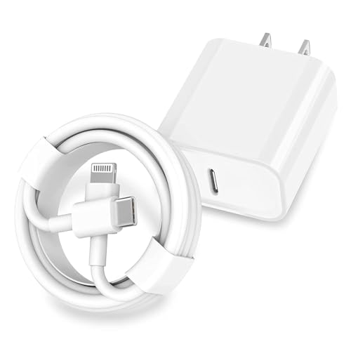 Enhanced Speed and Versatility: Dual-Pack Fast Charging i Phone Charger with 6 FT USB-C to Lightning Cable – Compatible with i Phone 14 Pro Max, 14 Plus, 13 Pro, 12 Mini, 11, XS, XR, X & i Pad – Efficient Power Delivery for Home and Travel