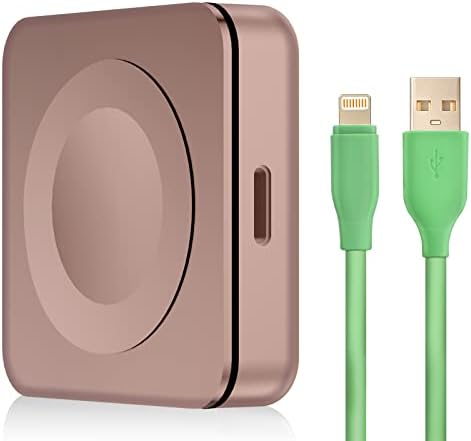 Dual-Purpose MFi-Certified USB A Fast Charger for Apple Watch & i Phone – 3.3 FT Wireless Charging Solution in Elegant Blue for Seamless Device Powering and Enhanced Compatibility with Air Pods