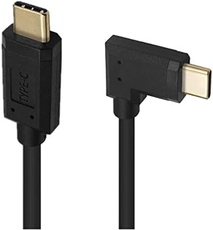 2 Feet 10 Gbps USB 3.1 Type C Cable – Versatile Male to Male Design with Angled Connectors for 4 K@60 Hz Monitors, Fast Data Transfer & Charging Capability, Durable High-Speed AV Connection for Home Office & Entertainment Setup