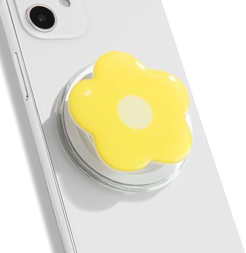 Vibrant Violet Daisy Mag Safe-Compatible Collapsible Phone Grip Stand – Stylish and Portable Mobile Accessory for Effortless Control and Enhanced Stability