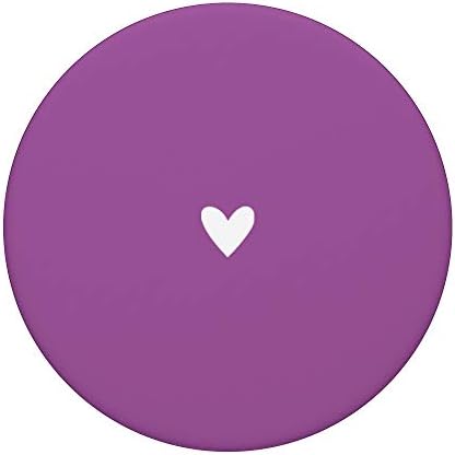Cute Hand Drawn White Minimalist Heart Phone-12 Purple PopSockets PopGrip: Swappable Grip for Phones & Tablets – Enhanced Compatibility and Speed