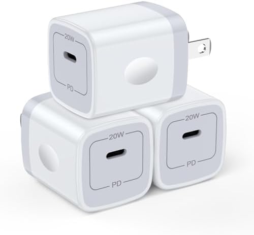 Ultra-Fast 20 W USB-C Wall Charger 3-Pack – Compact Type-C Adapter for Samsung Galaxy and i Phone – Versatile Charging Solution for Home, Office, and Travel – Enhanced Safety Features & Universal Compatibility – Streamlined Power for All Your Devices