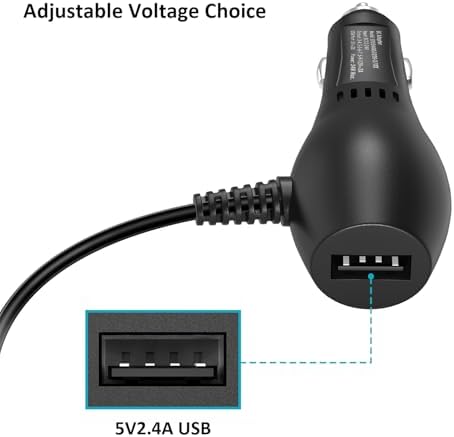 Versatile 34 W Multi-Voltage Car Charger with 8 Interchangeable Tips – Ultimate DC Power Adapter for Portable Electronics, DVD Players, Dash Cams, and Breast Pumps – Fast USB Cigarette Lighter Charger for Travel and Roadside Emergencies