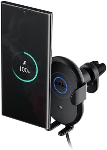 Upgrade Your Driving Experience with the i Ottie Auto Sense 2 Qi Wireless Charging Air Vent Phone Holder – Effortless Auto-Clamping Smartphone Mount for Secure Vehicle Access – Compatible with i Phone, Google Pixel, Galaxy, LG, Huawei & More – Tangle-Free One-Hand Operation for Enhanced Safety and Convenience in Every Journey