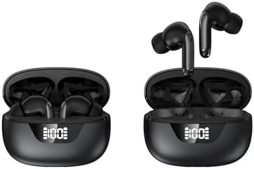 Experience Ultimate Audio Freedom with Advanced Bluetooth 5.3 Wireless Earbuds – 80 Hours of Playtime, Superior Noise-Cancellation, and Waterproof Design for Active Lifestyles, Quick USB-C Charging, Compatible with Android & i OS Devices
