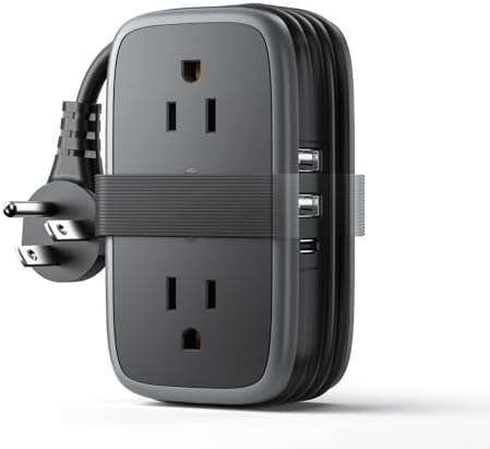 NTONPOWER GAN Ultra 65 W USB Fast Charging Station – Versatile 7-in-1 Travel Power Strip with 3 AC Outlets & 4 USB Ports (2 USB-C) – Compact 4 ft Extension Cord for Seamless Connectivity – Ideal Cruise Essential for Mac Book & i Phone – Rapid Charging & Surge Protection Included