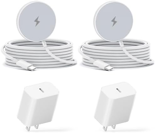 Premium 6 FT Magnetic Wireless Charger Bundle – 15 W Fast Charging Pad with Dual 20 W USB-C Wall Adapters for i Phone 16/15/14/13/12 & Air Pods – Effortless Magnetic Alignment for Ultimate Convenience and Safety Elevate your charging experience with our top-tier 6 FT Magnetic Wireless Charger, engineered for rapid 15 W power delivery. This bundle includes two powerful 20 W USB-C wall adapters, ensuring your i Phone 16 Pro Max, 16 Pro, 16 Plus, and earlier models, as well as Air Pods, charge up to three times faster than conventional chargers. The innovative magnetic design provides robust 360° alignment, enabling secure and hassle-free charging from any angle—perfect for use in low-light environments. Enhanced safety features protect against overheating and short circuits, giving you peace of mind while charging. With its ultra-thin and portable design, this charger is ideal for travel, allowing you to power up your devices from your bed, sofa, or car with ease. Experience the ultimate in universal compatibility, designed for all Mag-Safe cases. Transform how you charge and stay connected with our magnetic charging solution, combining speed, stability, and style in one convenient package.