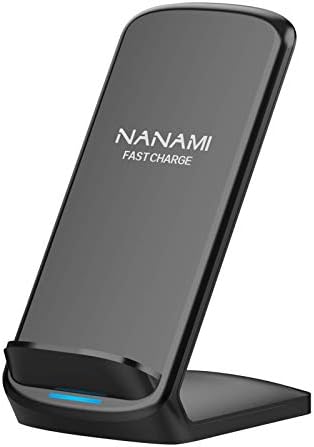 NANAMI Qi-Certified Fast Wireless Charging Stand – Ultimate Compatibility for Samsung Galaxy S25/S24/S23/S22/S21/S20 & i Phone 16/16 Pro/16 Pro Max/15/14/13 – Sleek Design, Rapid Power Delivery, and Adjustable Viewing Angles for a Seamless Charging Experience