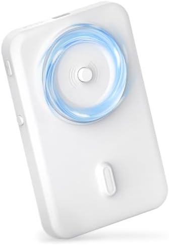 Ultra-Slim Wireless Power Bank with Suction Cup for i Phone & Android – 5000 m Ah Portable Charger with 22.5 W USB-C PD Fast Charging – Effortless On-the-Go Charging in Sleek White Finish – Perfect for Busy Lifestyles and Travel