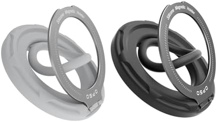 OPSO Magnetic Phone Ring Holder for Mag Safe – 360-Degree Rotating Silicone Finger Grip with Adjustable Kickstand Compatible with i Phone 16/15/14/13/12/Pro/Max & Samsung – Ultimate Hands-Free Essential for Enhanced Device Usability and Stylish Stability