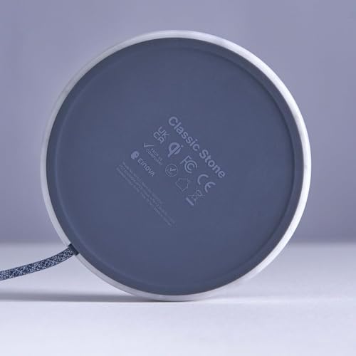 Elevate Your Charging Experience with the Einova Dual Classic Stone – Luxurious Wireless Charging Pad in Genuine Black Marquina Marble, Handcrafted in Italy, Featuring a 6 ft Integrated USB-C Cable for Fast Charging of Smartphones, Wireless Earbuds, and Smartwatches – Unmatched Aesthetics and Broad Compatibility for Qi-Enabled Devices
