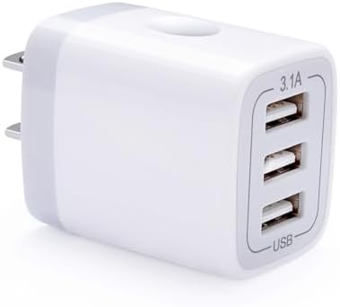 18 W Fast Charger Adapter with 3-Port USB Wall Plug – Ultimate Multi-Device Charging Solution for i Phone 16 to 6, Samsung & Android – Compact, High-Speed Performance with Enhanced Safety Features