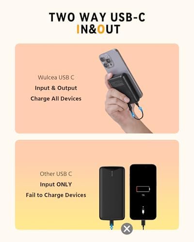 Ultimate MNZZ 7.4 V 10,000 m Ah Portable Power Bank – Fast Charging Battery Charger for Graphene Heated Jackets and Vests, Compact Design with Type-C Input/Output, Ideal for Outdoor Adventures and Device Compatibility