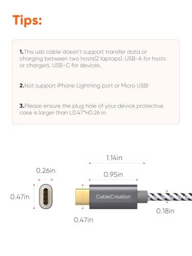 Ultimate 10 Gbps USB A to USB C Cable – 5 ft High-Speed Connector for Rapid Data Transfer & Charging, Optimized for i Phone 15/16+, Galaxy S24/S23+, Android Auto – Durable Nylon Braided Design for Effortless Travel and Daily Use