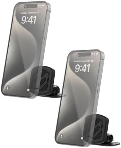 Scosche MXDM Ultra-Strong Magnetic Car Phone Holder – Secure Dashboard Mount for i Phone, Samsung & All Smartphones – Effortless Hands-Free Navigation & Enhanced Driving Safety with Durable Metal Plate
