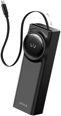 Ultimate i WALK 20000 m Ah Laptop Power Bank – Fast Charging 65 W Portable Charger with Retractable USB-C Cable & LED Display – Triple Output Compatibility for Mac Book Pro/Air, i Phone 16/15 Series, i Pad Pro, Samsung S25/S24 – On-the-Go Power Solution for Busy Professionals