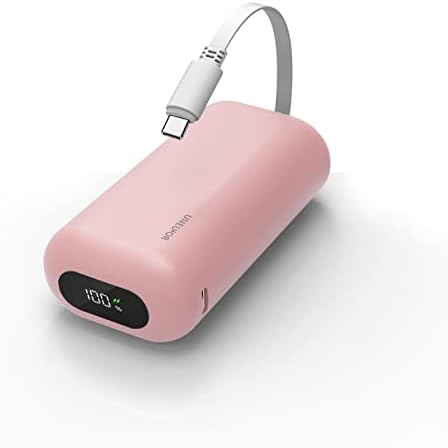 Ultra-Compact 10,000 m Ah PD Fast Charging Power Bank with Built-In USB-C Cable – Versatile Portable Charger for i Phone 15, Samsung Galaxy S23, Moto, and LG Devices – Stay Powered On-the-Go with Enhanced Compatibility and Speed