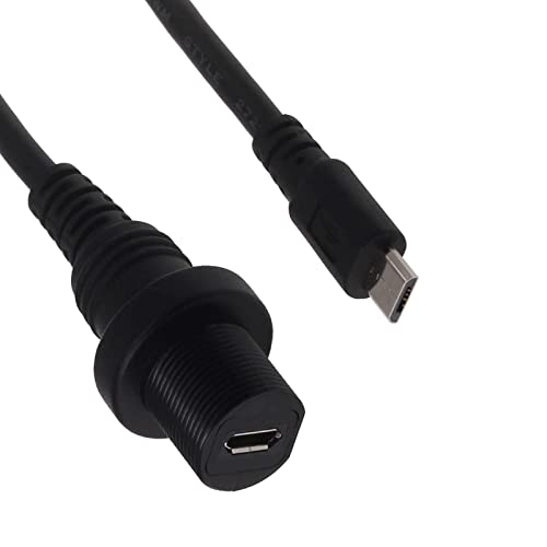 DEVMO 30 cm Micro USB Flush Mount Extension Cable for Vehicles – High-Speed Charging & Data Transfer Solution for Cars, Boats, Motorcycles, and Trucks – Durable Waterproof Design for Enhanced Compatibility and Performance