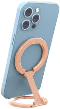 Magnetic 360° Rotating Phone Ring Holder for Mag Safe – Adjustable Kickstand for i Phone 12-16 Series – Secure Grip with Enhanced Usability and Sleek Black Design – Ideal for Selfies, Navigation, and Hands-Free Viewing in Any Environment