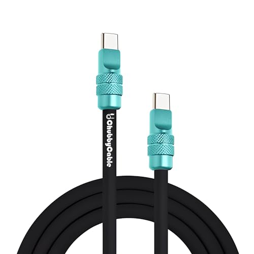 Experience Unmatched Charging Versatility with Chubbycable’s 240 W Anodized Reflective Shine USB C Cable – Extra Thick 9.8 FT Type-C to Type-C Charger Cord in Black, Light Blue, and Lavender Purple for Rapid Power Delivery and Enhanced Device Compatibility
