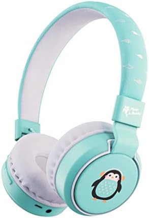 Charming Penguin-Designed Wireless Kids Headphones with Safe 85 d B Volume Limiter – Foldable Bluetooth Earphones for Hassle-Free Listening on Tablets and Smartphones, Ideal for School, Travel, and Music – Lightweight, Cozy Fit with Integrated Microphone for Effortless Hands-Free Communication