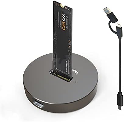 Elevate Your Data Management with the Premium M.2 NVMe & SATA to USB-C Docking Station – High-Speed SSD Reader Adapter for 2280, 2260, 2242, 2230 Enclosures – Durable Aluminum Alloy Design for Enhanced Heat Dissipation and Compatibility with M Key and B+M Key SSDs – Experience Lightning-Fast 10 Gbps Transfer Speeds with Plug-and-Play Convenience – Compact & Portable Solution for Tech Enthusiasts and Professionals – Perfect for Cloning, Data Recovery, and Quick File Access