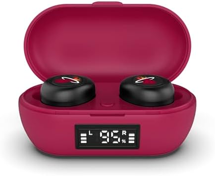 SOAR NBA True Wireless Earbuds v.7 – Miami Heat Edition: High-Performance Bluetooth 5.0 Earbuds with Ergonomic Comfort and Water-Resistant Durability for Ultimate Audio Enjoyment and Team Spirit, Designed for Active Music Lovers and Basketball Aficionados