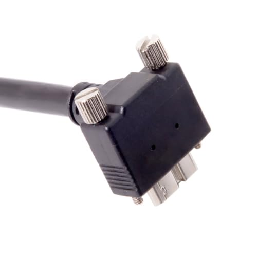 Chenyang 90-Degree Micro USB 3.0 Cable – Type A Male to Micro B Male, 3 M High-Speed Connector for Industrial Cameras & Devices, Enhanced Durability with Mount Panel Screws, Perfect for Tight Spaces and Optimal Cable Management