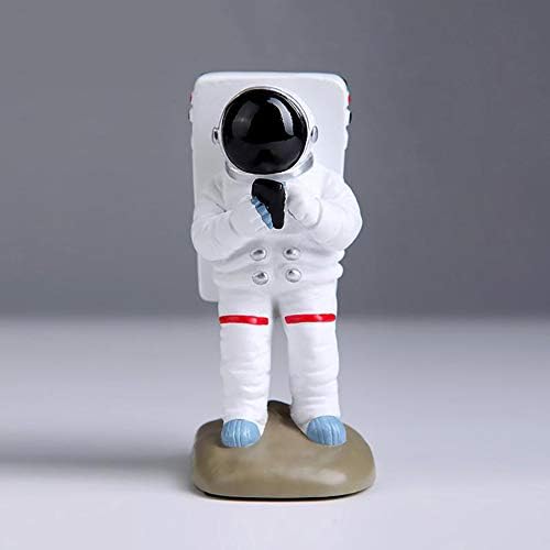 Charming Astronaut Resin Phone Stand – Durable Desktop Holder for i Phones, Androids & Tablets – Universal Compatibility with Non-Slip Base for Effortless Hands-Free Viewing – Quirky Décor for Home & Office – Perfect for Video Calls and Streaming Sessions