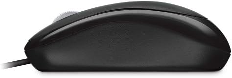 Microsoft Ergonomic Wired USB Optical Mouse in Black – Comfortable Design for Right/Left Hand Use, Precision Tracking for PCs and Laptops, Seamless Plug-and-Play Setup, Ideal for Long Hours of Work and Enhanced Productivity