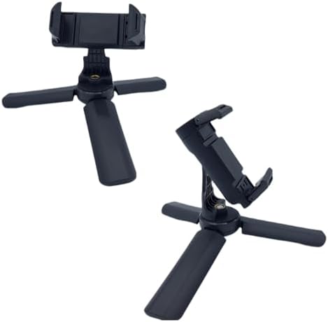GottaHaveit iPhone Desk Stand, Stream & Watch Movies in Bed While Charging, Swivels & Adjusts, Hands Free, Travel iPhone Stand, Fits Cellhones 2.3-3.4″ Wide, Sturdy, Foldable, Black (2 Pack) – Enhanced Compatibility and Speed