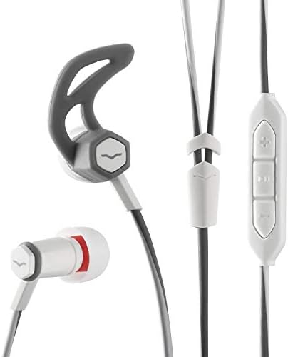 V-MODA Forza Hybrid Sport Earbuds – Premium In-Ear Headphones for Samsung & Android with 3-Button Remote, Noise Isolation & Sweat Resistance – Stylish Orange Accents for Active Lifestyles
