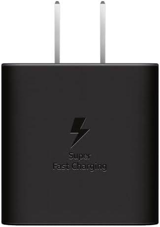 SAMSUNG 45 W Ultra-Fast Wall Charger with USB Type-C Cable – Efficient Power Adapter for Galaxy Devices & USB-C Gadgets, Sleek Black Design for On-the-Go Charging, Low Energy Consumption, Ideal for Busy Lifestyles, EP-T4511 XBEGUS
