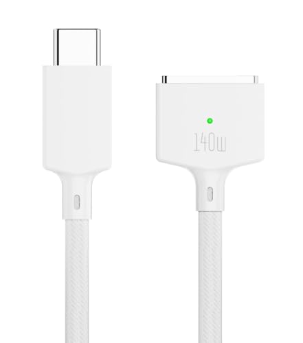 140W USB C to Magnetic 3 Charging Cable for MacBook Pro/Air (14/16/13/15-inch, 2023/2022/2024), 6.6FT – Enhanced Compatibility and Speed
