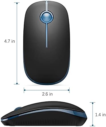 Sleek Vssoplor Wireless Mouse – Ultra-Slim Silent Optical Companion for Laptops & PCs | 2.4 GHz Nano Receiver, Perfect for Quiet Workspaces & Travel | Enhanced Compatibility for Windows, Mac & Linux