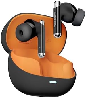 ZIPFORCE True Wireless Earbuds – Cutting-Edge Bluetooth 5.3 with 4-Mic Noise Cancellation for Enhanced Call Quality, IPX6 Waterproof for Active Use, 40-Hour Extended Battery Life, Touch Controls – Perfect for Audiophiles and Fitness Enthusiasts Seeking Superior Sound Performance