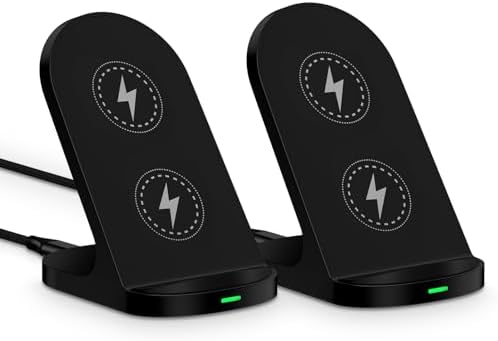 15 W Fast Wireless Charger Stand for Samsung & i Phone – Universal Charging Station for S24, S23, Z Flip 5, i Phone 15, Google Pixel 8 – Sleek Design with Anti-Slip Base & Smart LED Indicator for Effortless Power