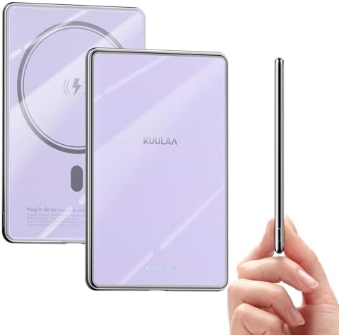 Ultra-Slim 5000 m Ah Mag Safe Power Bank – Effortlessly Charge Your i Phone 16/15/14/13/12 Series with Lightweight Magnetic Wireless Charger – Fast 20 W USB-C & 7.5 W Wireless Charging – Safe, Stylish, and Perfect Travel Companion for On-the-Go Power Solutions