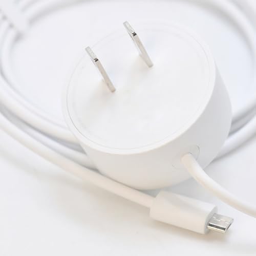 High-Performance 5 FT Micro B Power Supply Cable for Google Home Mini (1 st Gen) – Premium AC Charger in Elegant White for Enhanced Smart Device Efficiency – Tailored for Seamless Operation with Google Home Mini – Not Compatible with Google Home, Nest, or Google Mesh Systems – Reliable and Durable Charging Solution for Consistent Smart Home Functionality – Flexible Length for Optimal Speaker Placement – Ideal Replacement Power Adapter for Uninterrupted Performance and Maximum Convenience