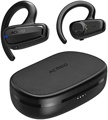 Revolutionary Open Ear Wireless Earbuds – Secure Fit Bluetooth Headphones with Earhooks, 18-Hour Battery Life, IPX7 Waterproof Design for Active Lifestyles, Enhanced Compatibility, Perfect for Workouts & Outdoor Adventures – Black Edition