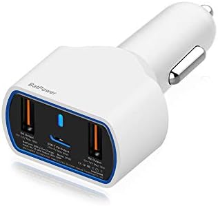 High-Power 120 W USB-C Car Charger for Laptops – Fast Charging Compatible with Mac Book Pro, HP, Dell, Razer, and Surface – Dual USB QC3.0 Output, 12 V-24 V Auto Power Supply with 59-Inch Cables – Reliable Vehicle Charger for On-the-Go Efficiency