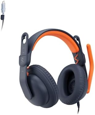 Logitech Zone Learn Wired Headset for Kids – Comfort Meets Innovation with Multi-Device Connectivity for Enhanced Learning Engagement – Premium Microphone and Versatile Connectivity (3.5 mm AUX & USB-C) for Seamless Compatibility Across Windows, mac OS, i Pad OS, Android, and More! Enjoy Exceptional Audio Clarity and Adjustable Fit, Perfect for Long Study Sessions and Classroom Use – Durable Design with Replaceable Accessories for Longevity and Easy Maintenance – Elevate Your Child’s Educational Experience with Headphones Specifically Designed for Young Learners!