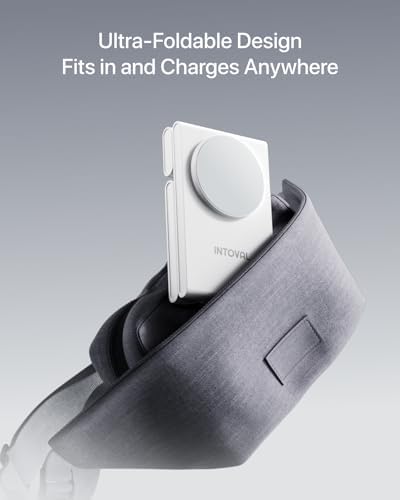 Intoval 3-in-1 Magnetic Charging Station: Ultimate Foldable Dock for Fast Charging of i Phone 12-16 (Plus/Pro/Pro Max), Apple Watch, and Air Pods – Sleek Travel Accessory with Enhanced Mag Safe Compatibility and Trio Magnetic Stand for Organized Power Solutions at Home or On-the-Go