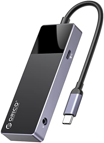 Unlock Ultimate Productivity with ORICO 6-in-1 USB-C Hub Docking Station – Multiport Adapter Featuring HDMI 4 K@30 Hz, 3 USB-A 3.0 Ports, PD 100 W Power Delivery, and 3.5 mm Audio Jack for Seamless Compatibility with Dell, Surface, HP, Lenovo Laptops – Lightweight, High-Speed Connectivity for On-the-Go Professionals