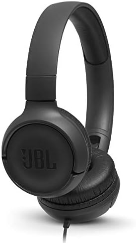 JBL Tune 500 Wired On-Ear Headphones – Lightweight, Portable Design with Pure Bass Audio for Optimal Sound Quality, Tangle-Free Cable for Easy Storage, One-Button Mic for Effortless Hands-Free Calling & Voice Activation – Perfect for Daily Use and Travel (Black)