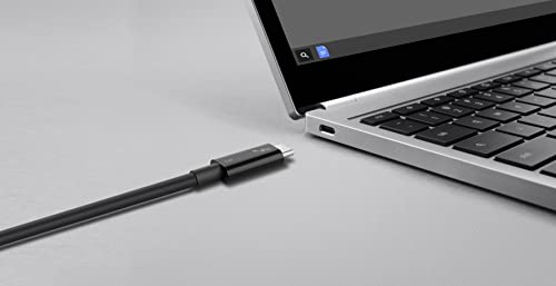 Belkin Thunderbolt 3 Cable (USB-C to USB-C) – 40 Gbps Data Transfer & 100 W Power Delivery, 1.6 ft Length – High-Speed Connection for Laptops, Tablets, and Smartphones, Sleek Black Design for Modern Tech Compatibility