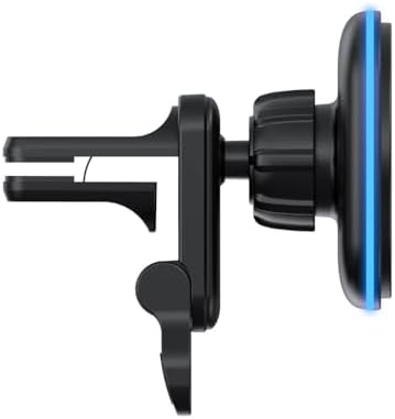 15 W Fast Magnetic Wireless Car Phone Mount for i Phone 12-15 Series – Sleek Automotive Charger Holder with One-Handed Operation and Blue Light Indicator for Safe Navigation and Quick Power-ups – Essential Driving Accessory